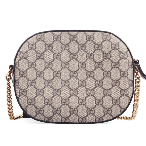GUCCI GG Supreme Bee Embroidered Mini Chain Shoulder Bag Beige Tuscany w/COA - Picture 2 of 5